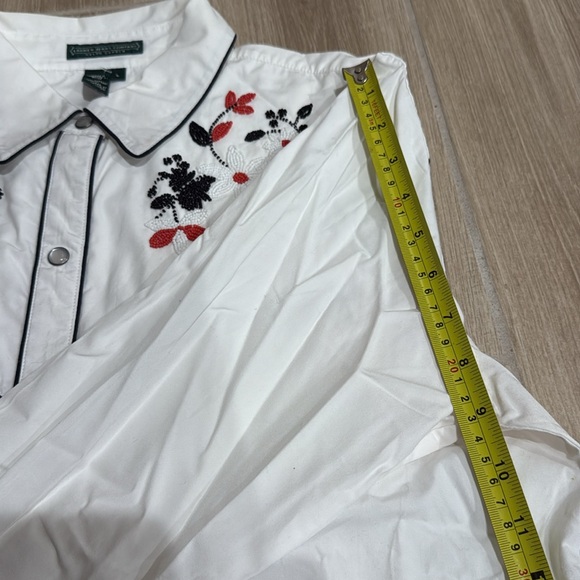Beautiful Ralph Lauren Western Snap buttons shirt beaded size L cowboy shirt - Picture 13 of 13